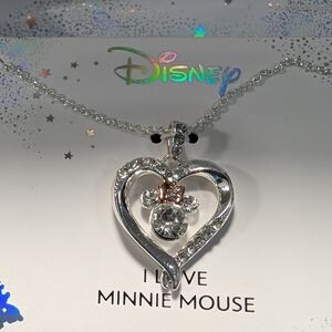 Disney Bowtiful Minnie Mouse fine silver-plated and 14kt gold-plated Necklace